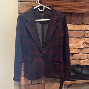 Liverpool Los Angeles Navy/Red Plaid Blazer
